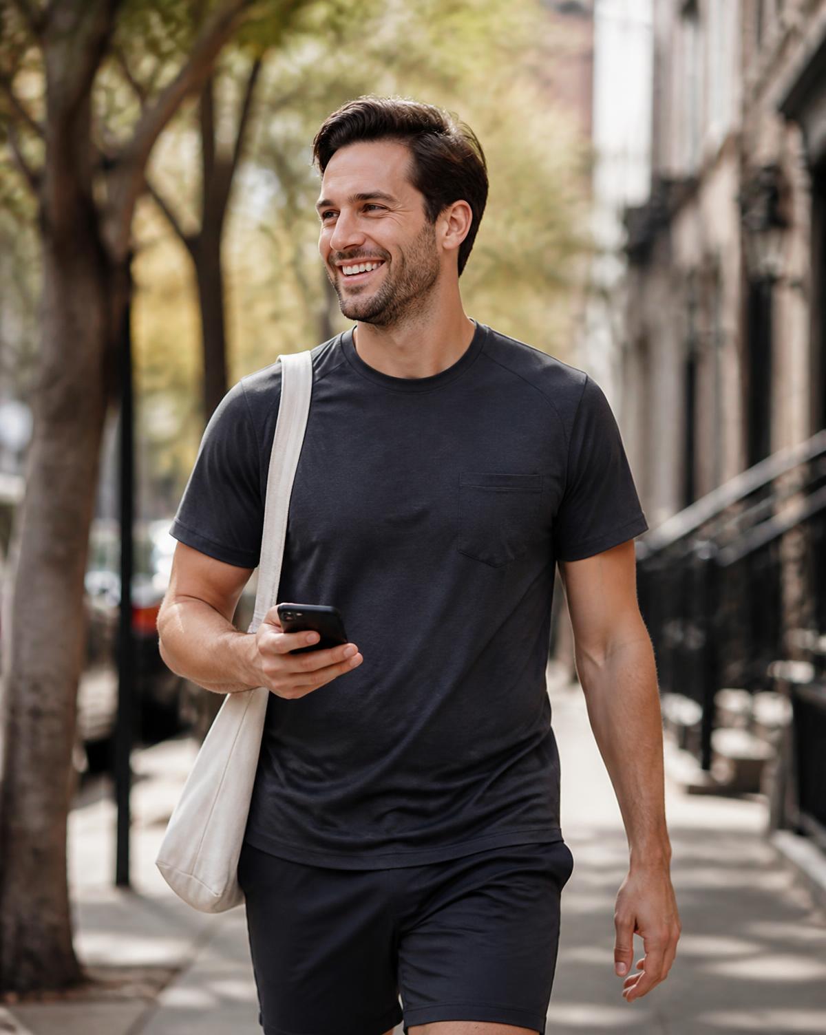 A person out for a walk